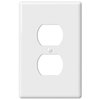 Amerelle Metro White 1 gang Ceramic Duplex Wall Plate 3000DW